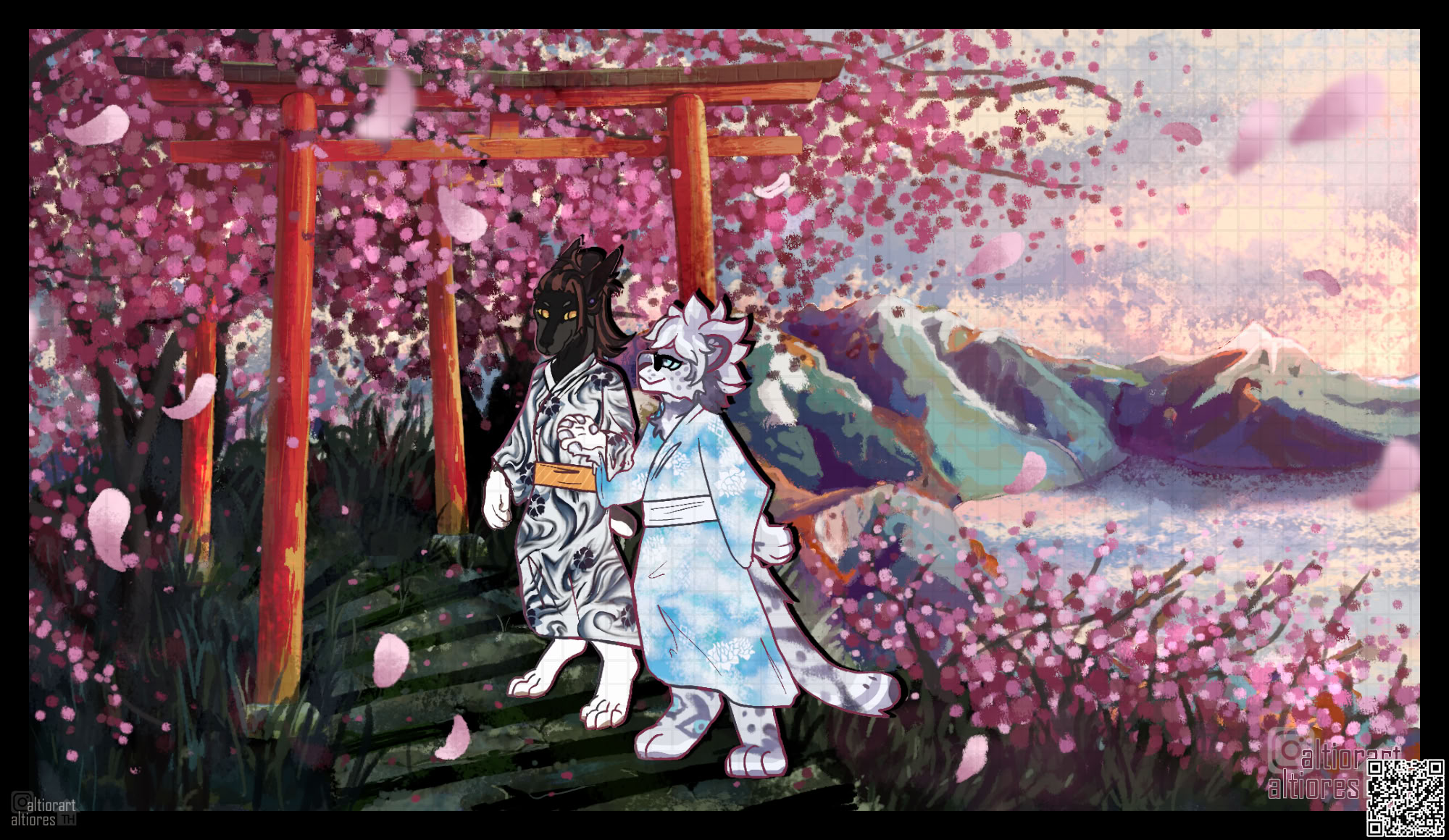 Rendered fullbody artwork of an anthro character with background, multiple, favourite